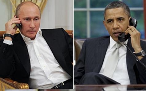 Владимир Путин и Барак Обама Владимир Путин и Барак Обама